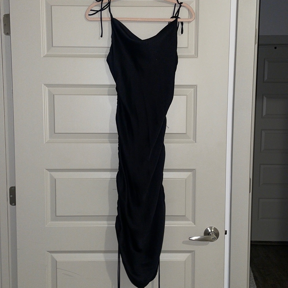 JLUXE LABEL MIDI DRESS Silk